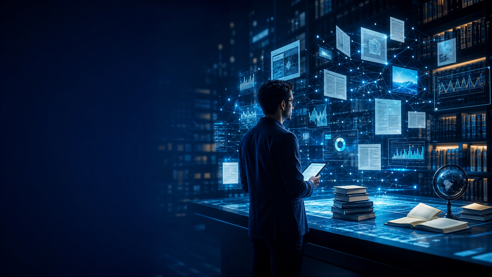 Digital research library and connected technology knowledge